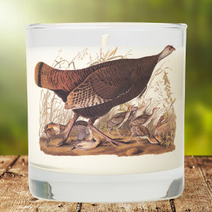 Audubon Turkey Hen and Chicks in Autumn Scented Candle