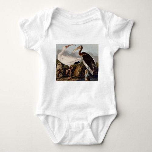 Audubon White Ibis Bird Wildlife Baby Bodysuit