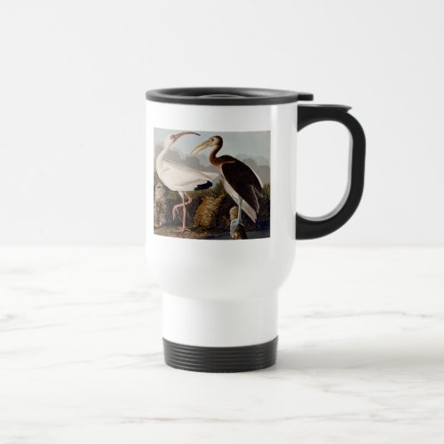 Audubon White Ibis Bird Wildlife Travel Mug