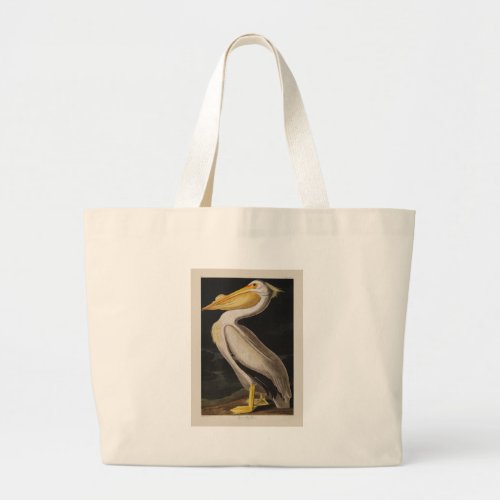 Audubon White Pelican Bird America Large Tote Bag