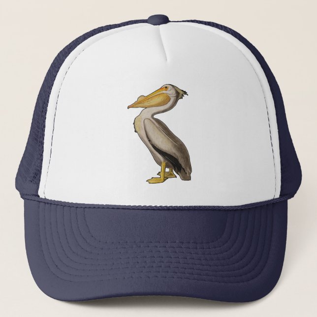 Audubon White Pelican Bird America Trucker Hat (Front)