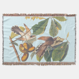 Audubon Yellow Billed Cuckoo Throw Blanket