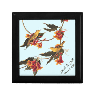Audubon Yellow Warblers on Crossvine Plate 65 Gift Box