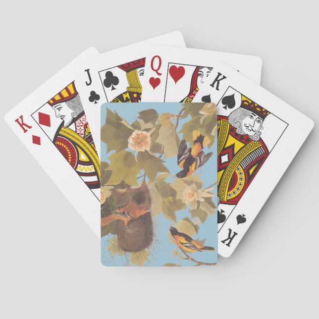 Audubon's Baltimore Oriole Trio Poker Cards (Back)