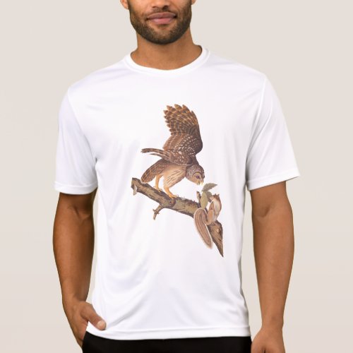 Audubons Barred Owl and Squirrel Odd Couple T_Shirt