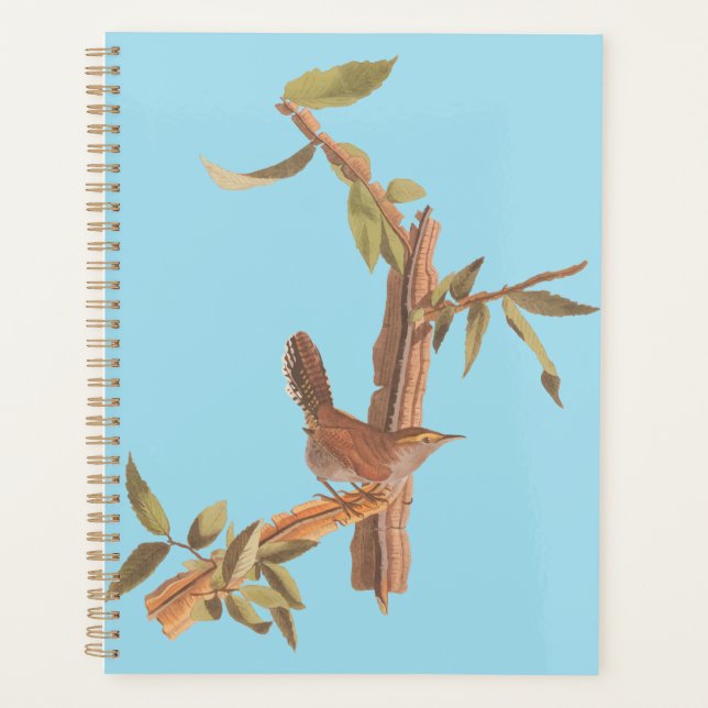 Audubon's Bewick's Long Tailed Wren Song Bird Planner (Front)