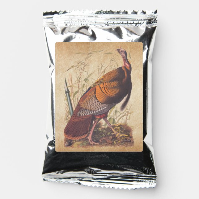 Audubon's Birds of America Wild Turkey Autumn Bird Coffee Drink Mix (Front)