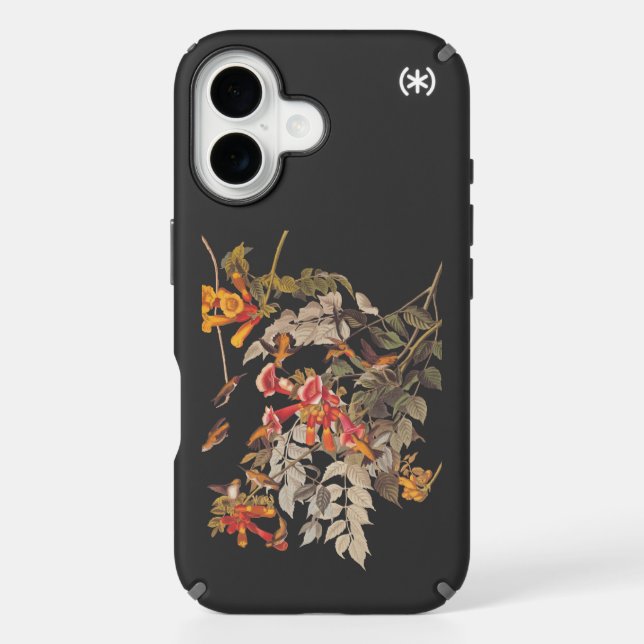 Audubon's Ruby Throated Hummingbirds and Flowers  Speck iPhone Case (Front)