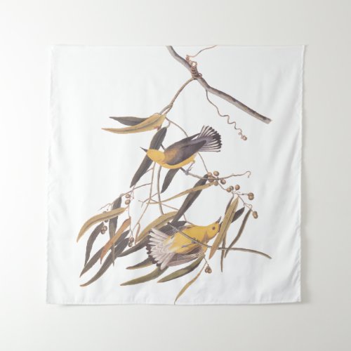 Audubons Yellow Prothonotary Warbler Bird Tapestry