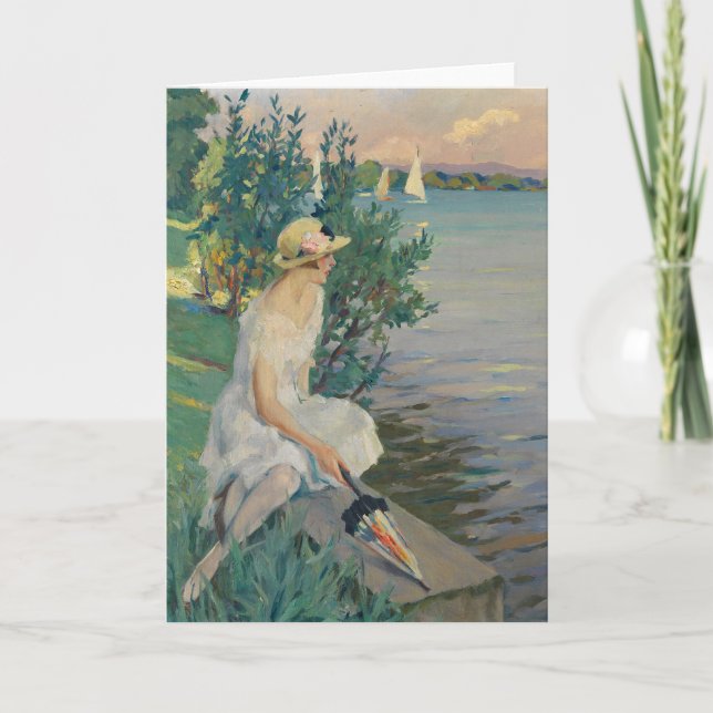 Auf der Seemauer | Edward Cucuel Card (Front)