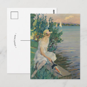 Auf der Seemauer Edward Cucuel Postcard