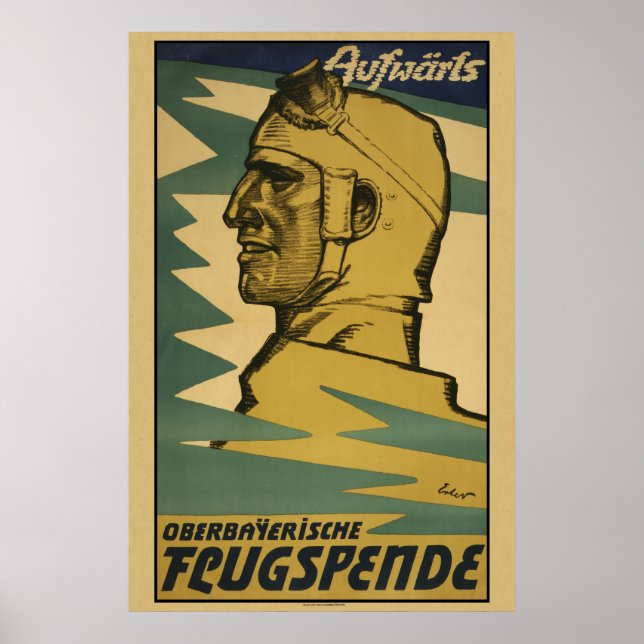 Aufwärts, Oberbayerische Flugspende WW1 poster (Front)