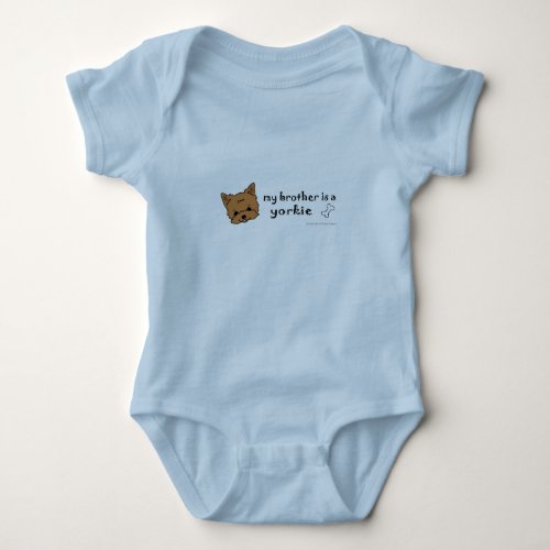 aug28 my brother is a yorkie and more dog breeds baby bodysuit