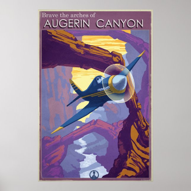 Augerin Canyon Illustration Poster (Front)