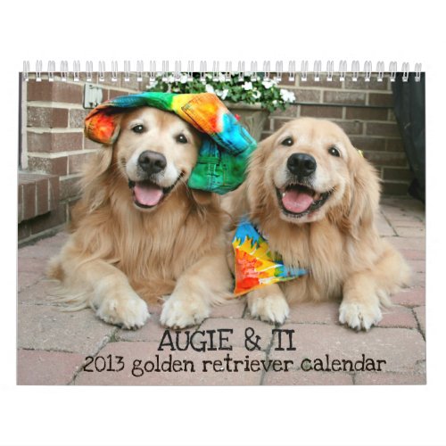 Augie  Tis 2013 Golden Retriever Calendar