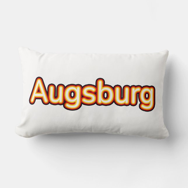 Augsburg Deutschland Germany Lumbar Pillow (Front)