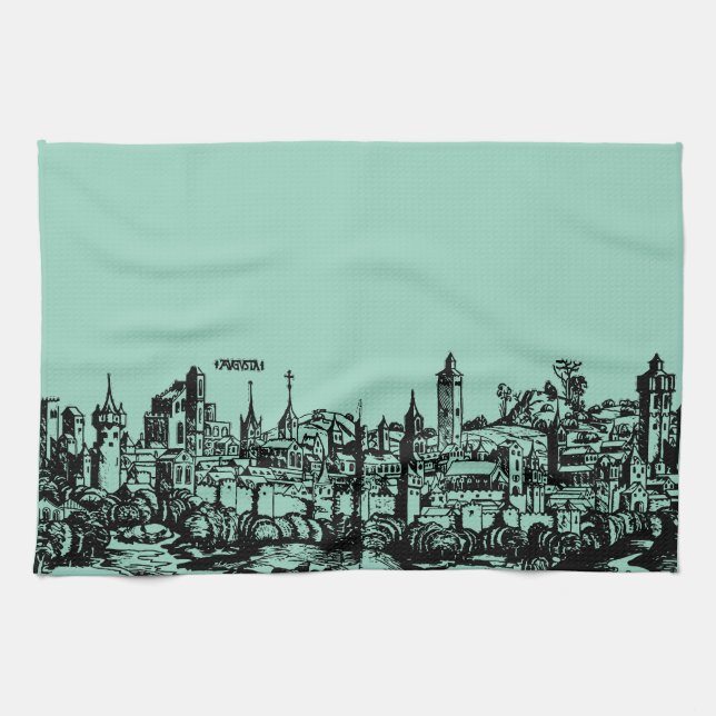 Augsburg German capital of Swabia Kitchen Towel (Horizontal)