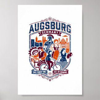 Augsburg Germany Roman Heritage City Novelty Poster