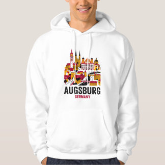 Augsburg Germany Skyline Travel Novelty For Hoodie
