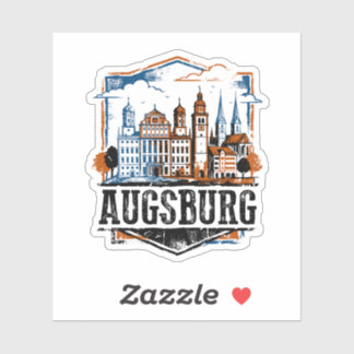 Augsburg Germany Skyline Travel Novelty For Sticker