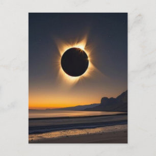 August 12 2026 total solar eclipse greenland  holiday postcard