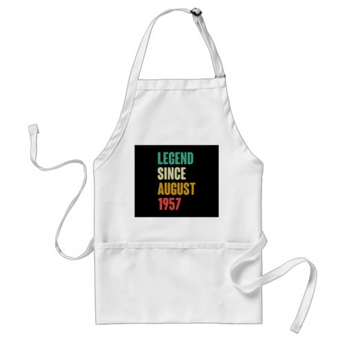 August 1957 65th Birthday 65 Years Old Bday Gift Adult Apron