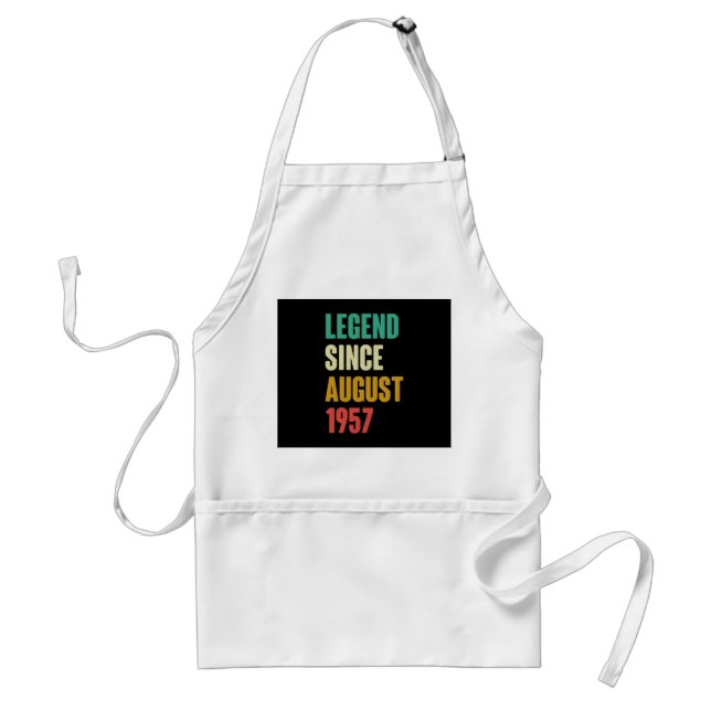August 1957 65th Birthday 65 Years Old Bday Gift Adult Apron (Front)