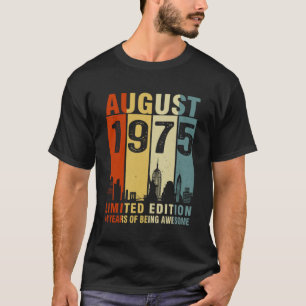 August 1975 48 Years Of Being Awesome Vintage T-Shirt