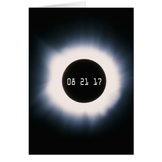 August 2017 Total Solar Eclipse in Black and White Cards (Front)