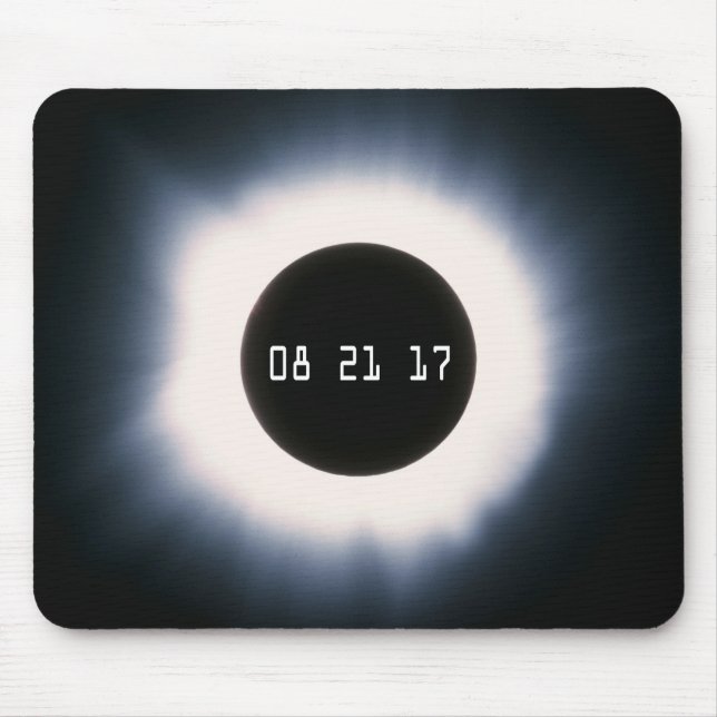 August 2017 Total Solar Eclipse in Black and White Mouse Pad (Front)