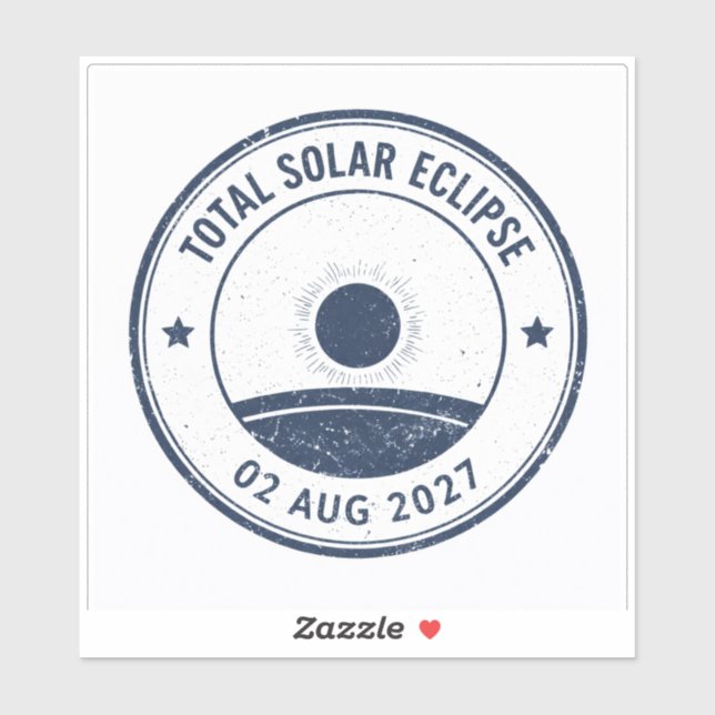 August 2 2027 Solar Eclipse Sticker (Sheet)