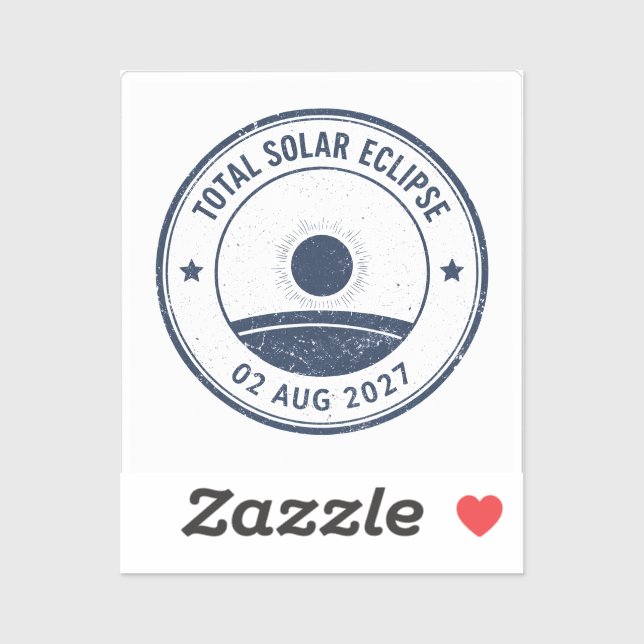 August 2 2027 Solar Eclipse Sticker (Sheet)