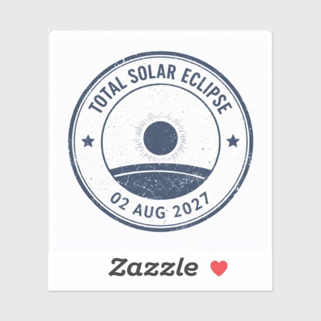August 2 2027 Solar Eclipse Sticker (Sheet)