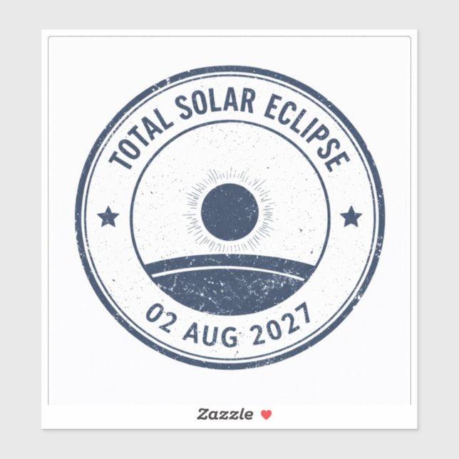 August 2 2027 Solar Eclipse Sticker (Sheet)