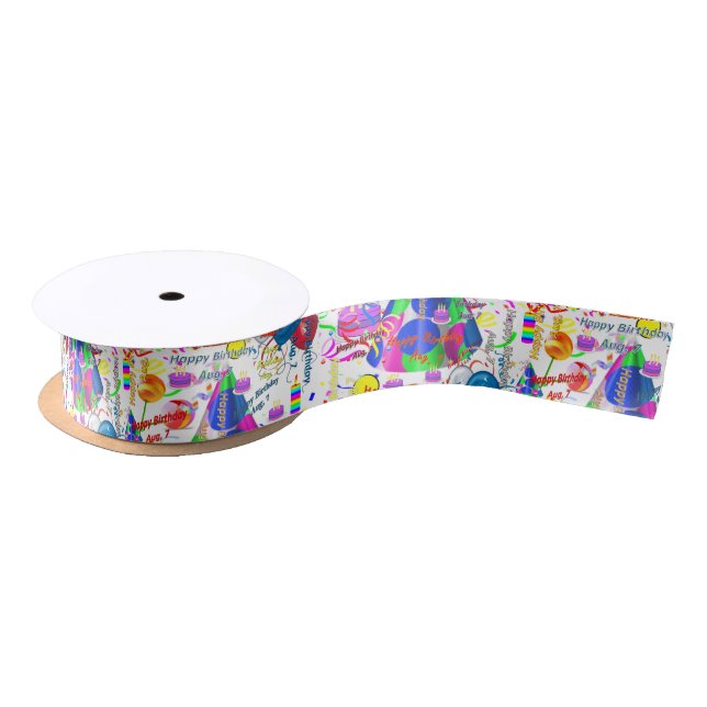 August, 7 Birthday Ribbon (Spool)