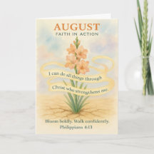 August Bible Verse Swan Faith in Action Christian 