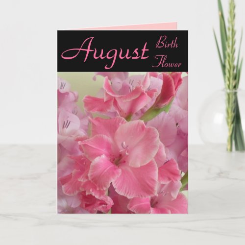 August Birth Flower _ Gladiola Note Card