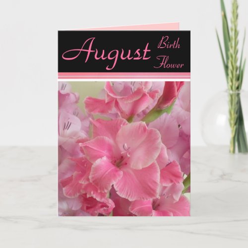 August Birth Flower _ Gladiola Note Card