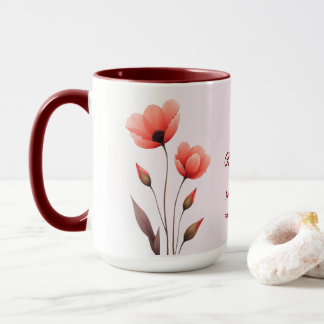August Birth Month Flower Custom Coffee Mug
