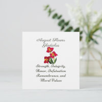 August Birth Month Flower Gladiolus Birth Gift