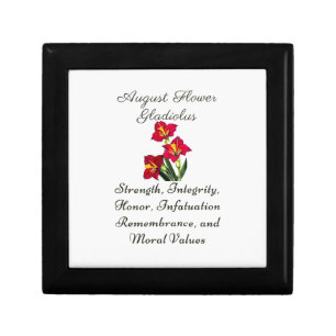 August Birth Month Flower Gladiolus Birth Gift Box