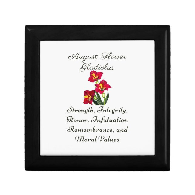 August Birth Month Flower Gladiolus Birth Gift Box (Front)
