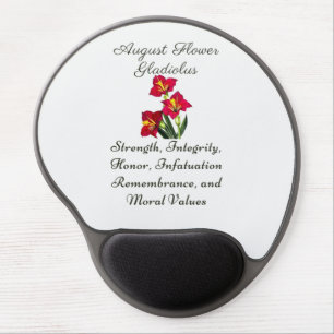 August Birth Month Flower Gladiolus Birth Gift Gel Mouse Pad