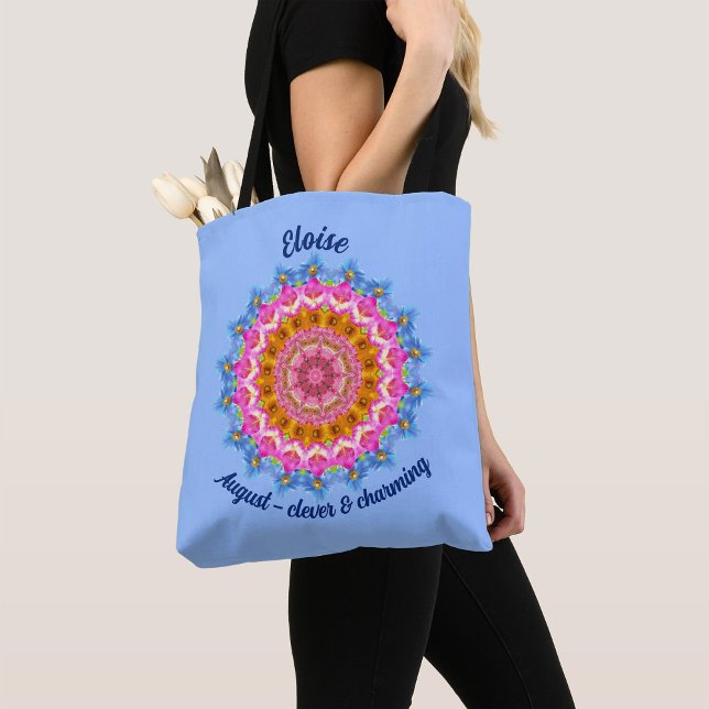 August Birth Month Flower Personalized Carry all Tote Bag (Creator Uploaded)