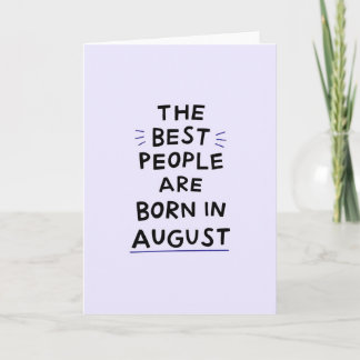 August Birthday Card
