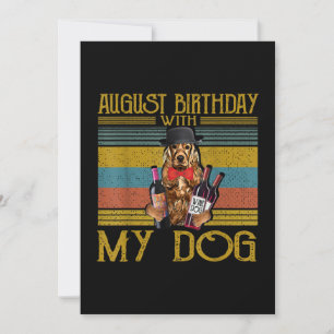 August Birthday With My Irish Setter Dog 2020 Invitation
