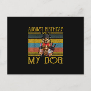 August Birthday With My Irish Setter Dog 2020 Postcard