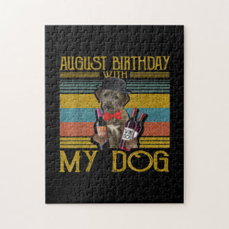 August Birthday With My Irish Wolfhound Dog 2020 Jigsaw Puzzle