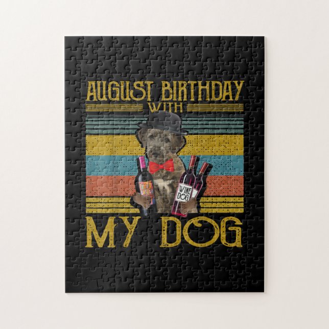 August Birthday With My Irish Wolfhound Dog 2020 Jigsaw Puzzle (Vertical)