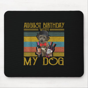 August Birthday With My Irish Wolfhound Dog 2020 Mouse Pad